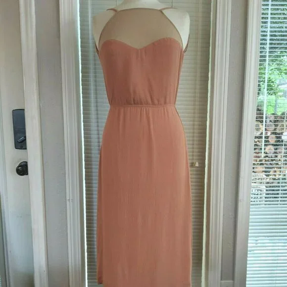sachin and babi light blue dress Ava Vintage Blush Silk Slip Dress